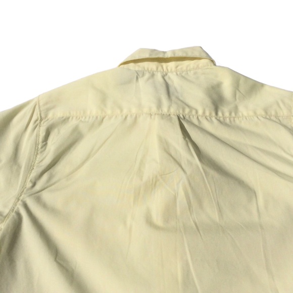 Smith American Dress Shirt Size 14 Button Up Short Sleeve Chest Pocket Yellow - Picture 8 of 10